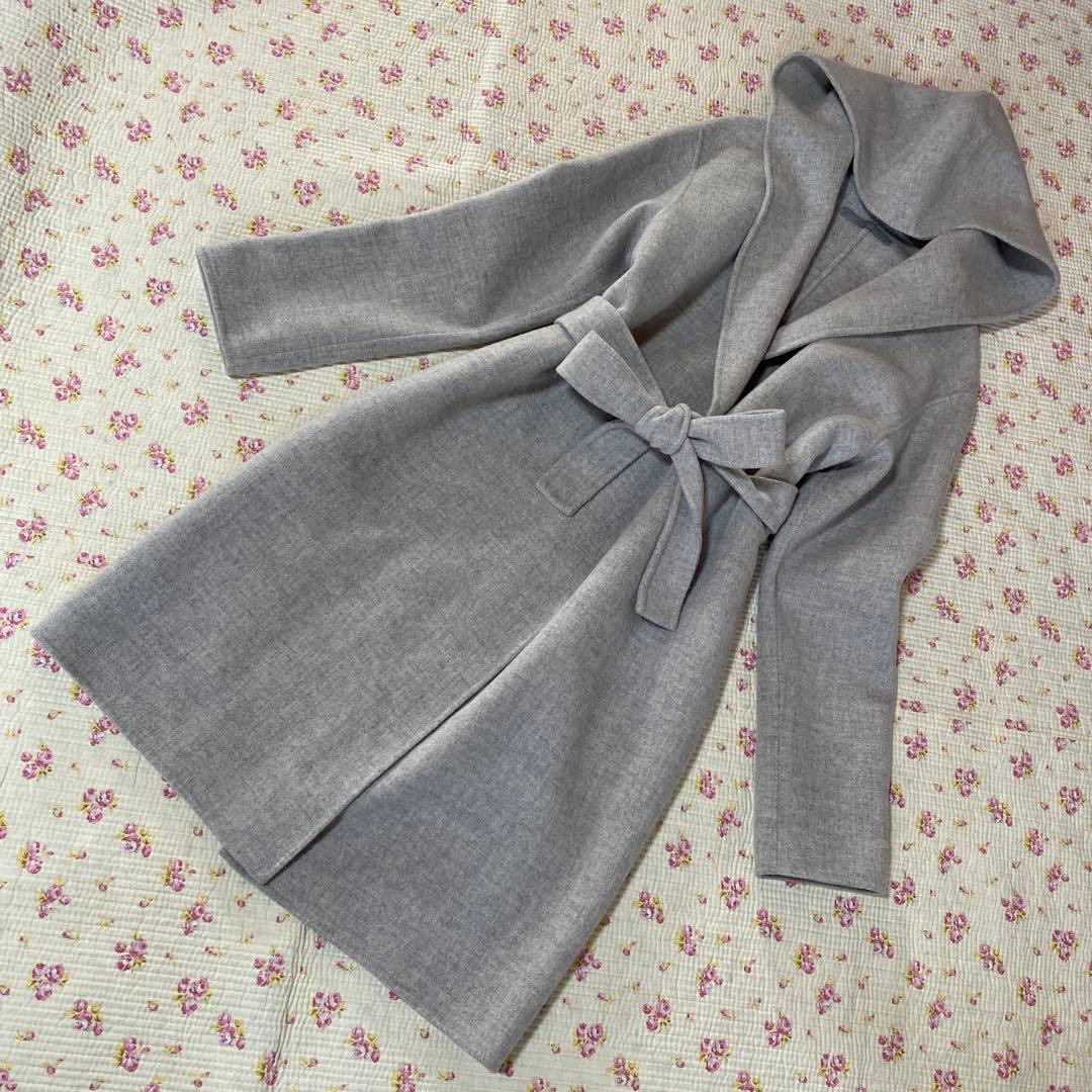 セオリーリュクス フーデッドコート 38 フーデットコート ライトグレー DMW