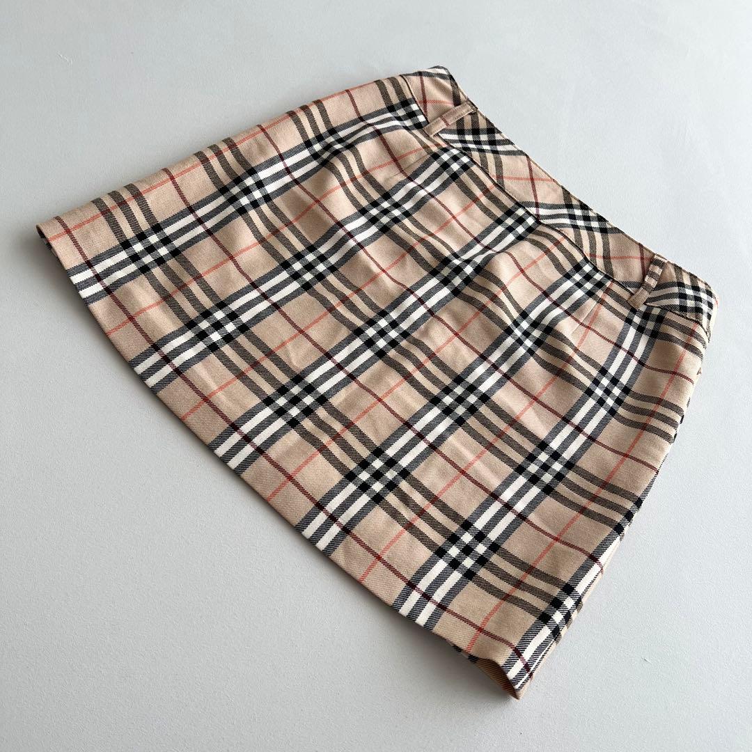 美品✨バーバリー ブルーレーベル ノバチェック ミニスカート ベージュ 36