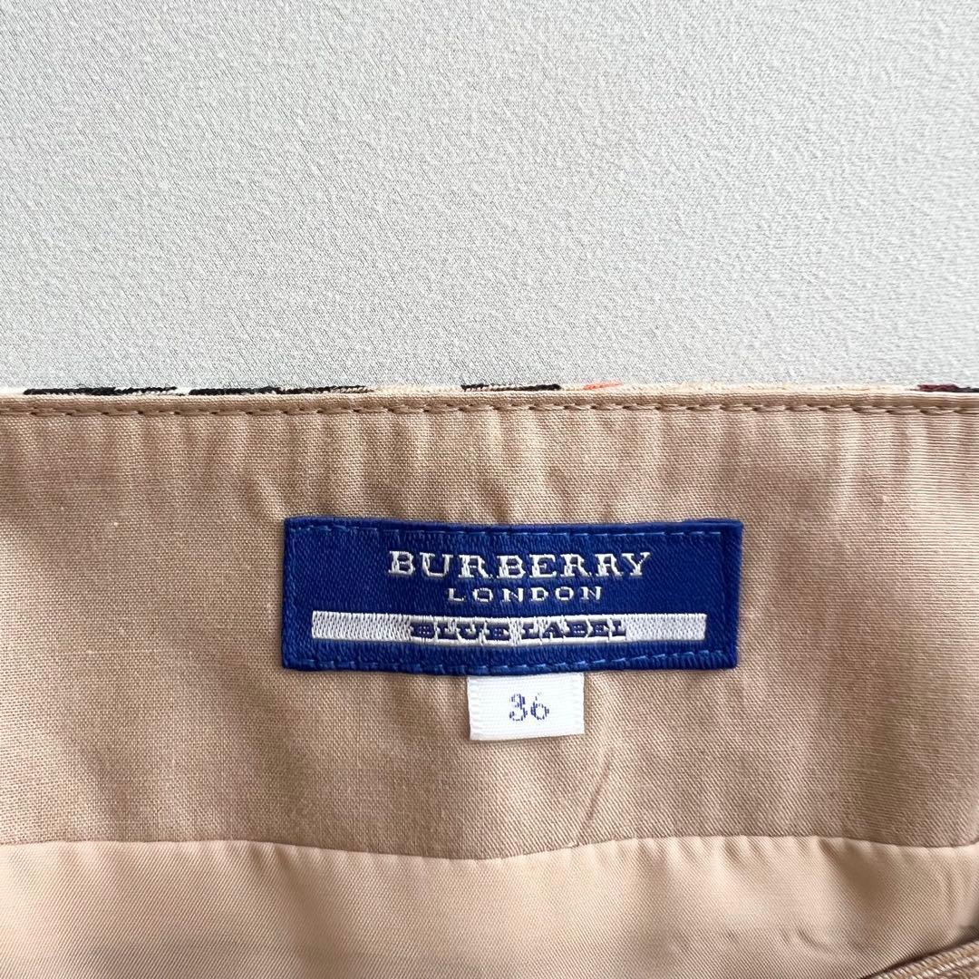 美品✨バーバリー ブルーレーベル ノバチェック ミニスカート ベージュ 36