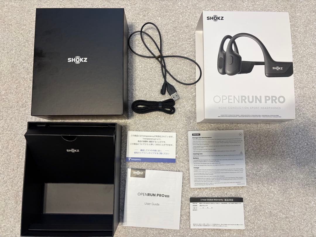 イヤホン shokz open run pro