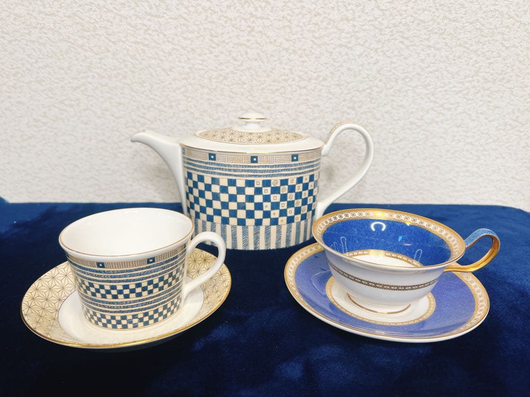 ウェッジウッド サムライ ティーポット カップ　ソーサー　ユーランダー　未使用