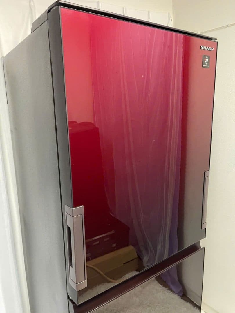 配送無料 美品 SHARP 冷蔵庫SJ-GW35G-R　2021年製