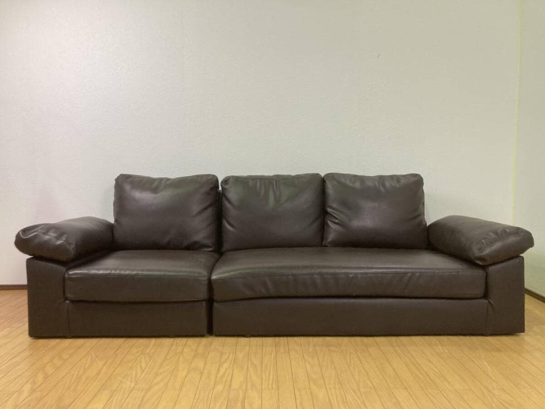 ローソファ 3人掛け ソファ 三人掛け フロア ダークブラウン ヴィンテージ風