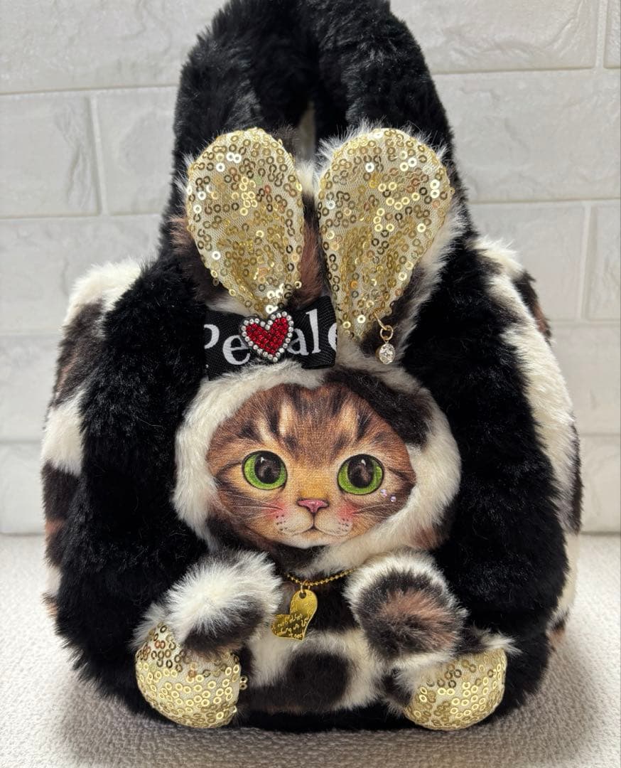 さ*ー様 コヤンイサムチョン　ハンドメイド　ファーバッグ　サンダーちゃん　ヒョウ