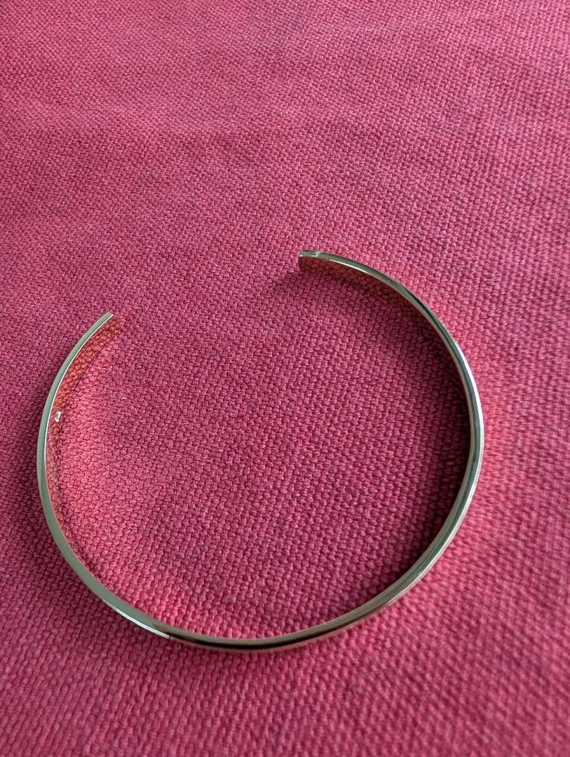 K18 ハンドメイド バングル 約12.4g