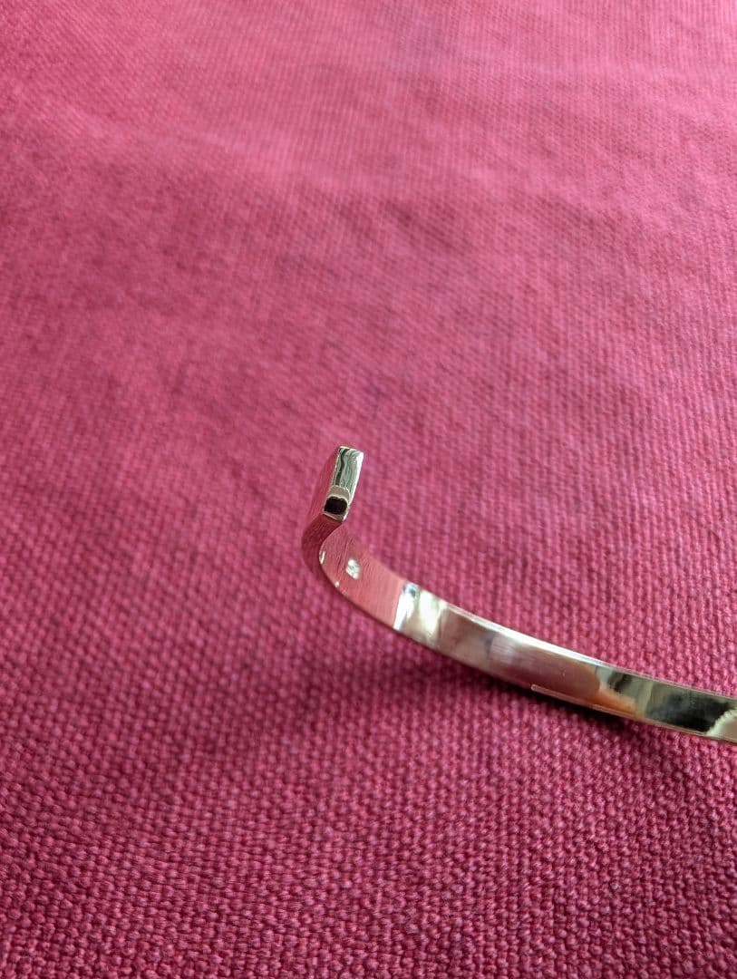 K18 ハンドメイド バングル 約12.4g