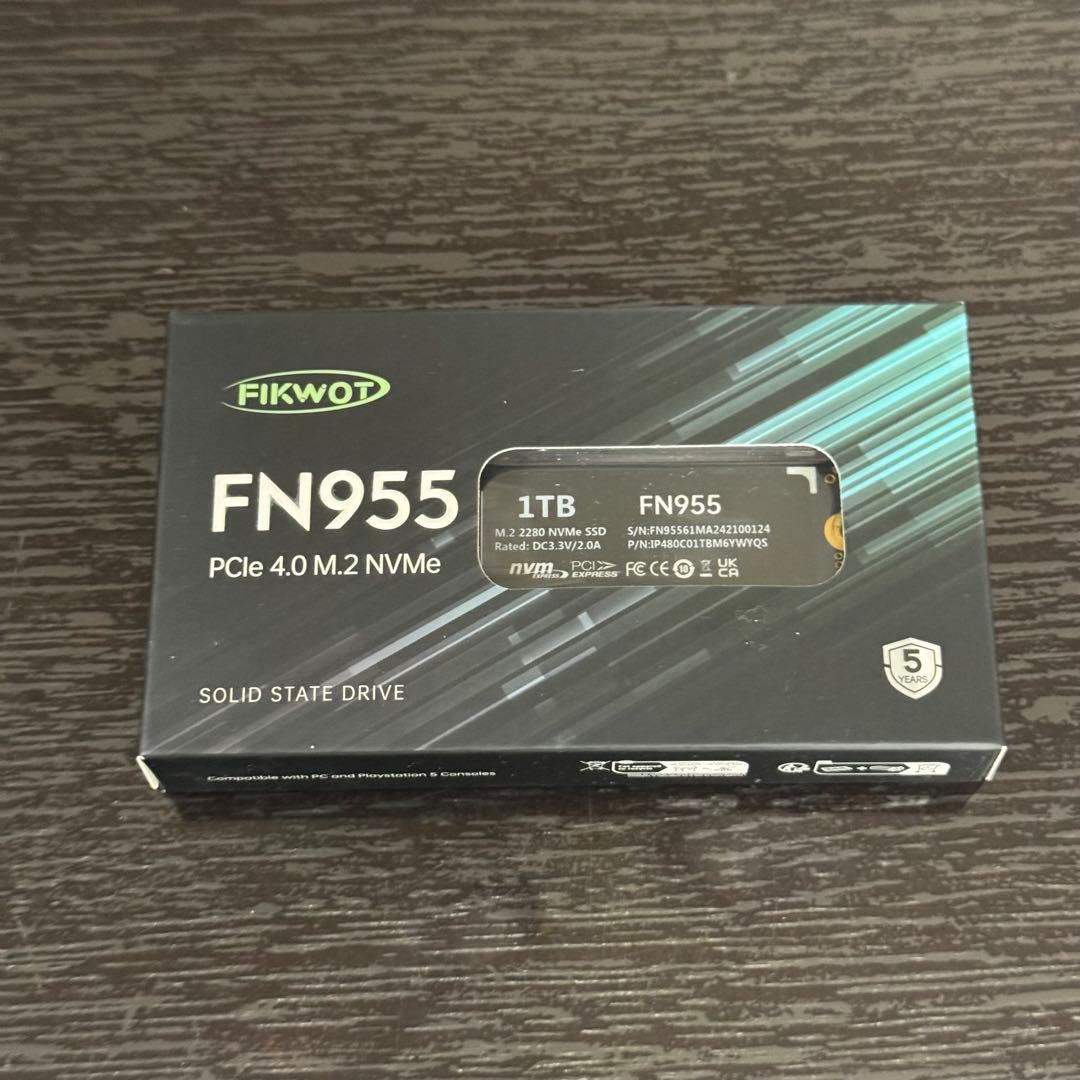 内蔵型SSD FIKWOT FN955 1TB PCIe 4.0 M.2 NVMe SSD