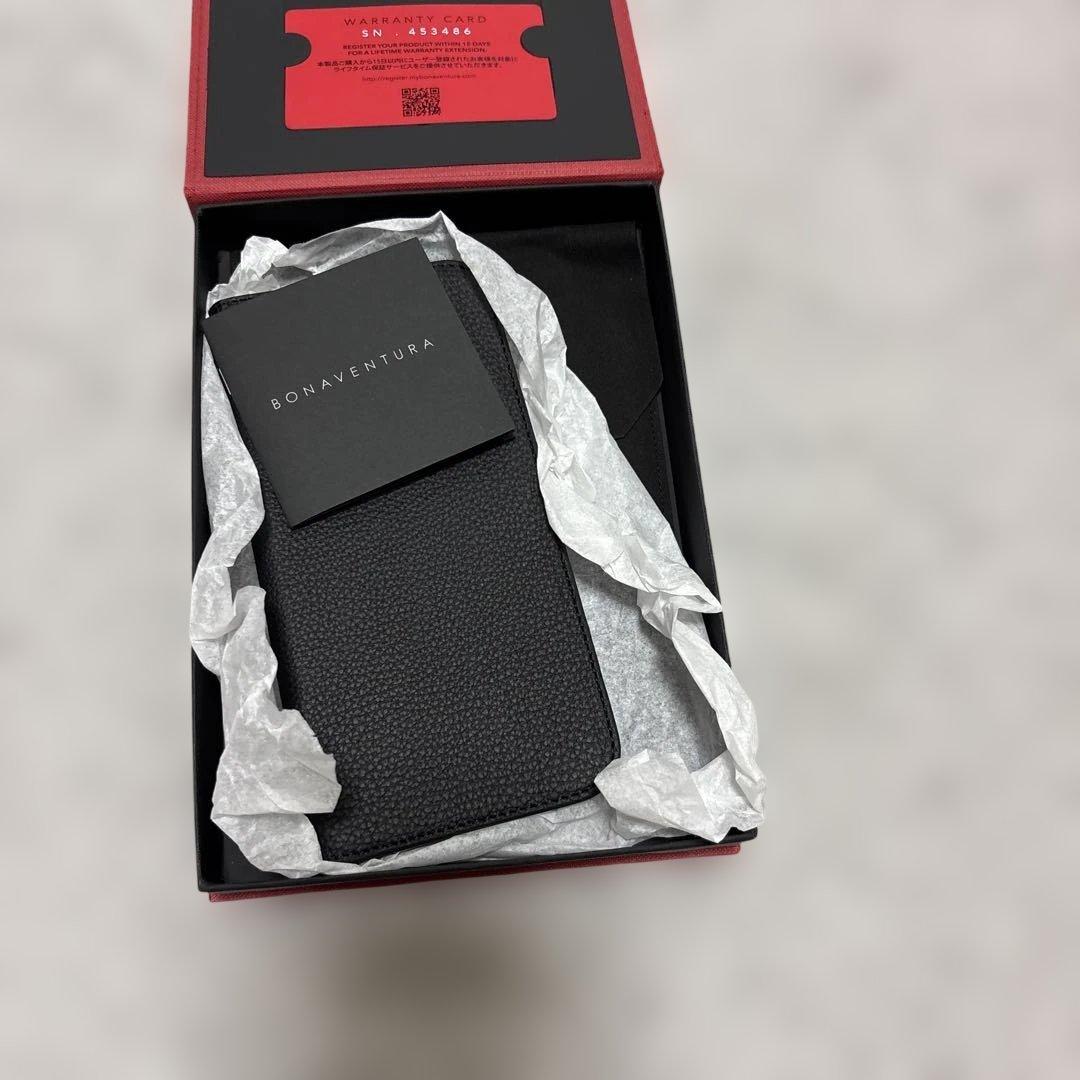 Bonaventura ブラック手帳型ケース