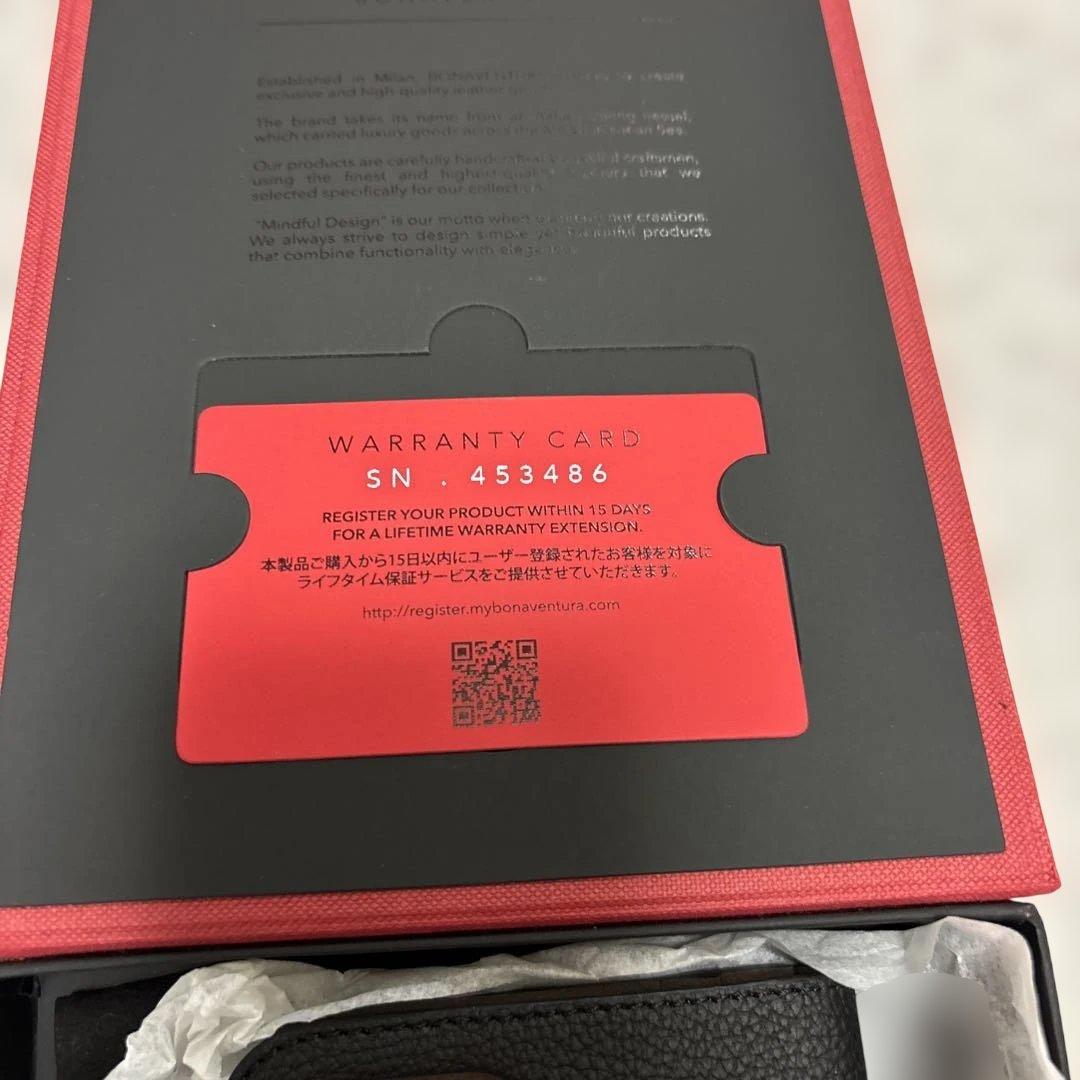 Bonaventura ブラック手帳型ケース