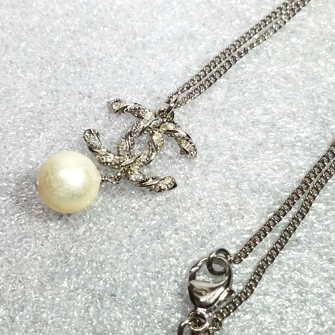 【美品・正規品】CHANEL ネックレス ココマーク パール ラインストーン