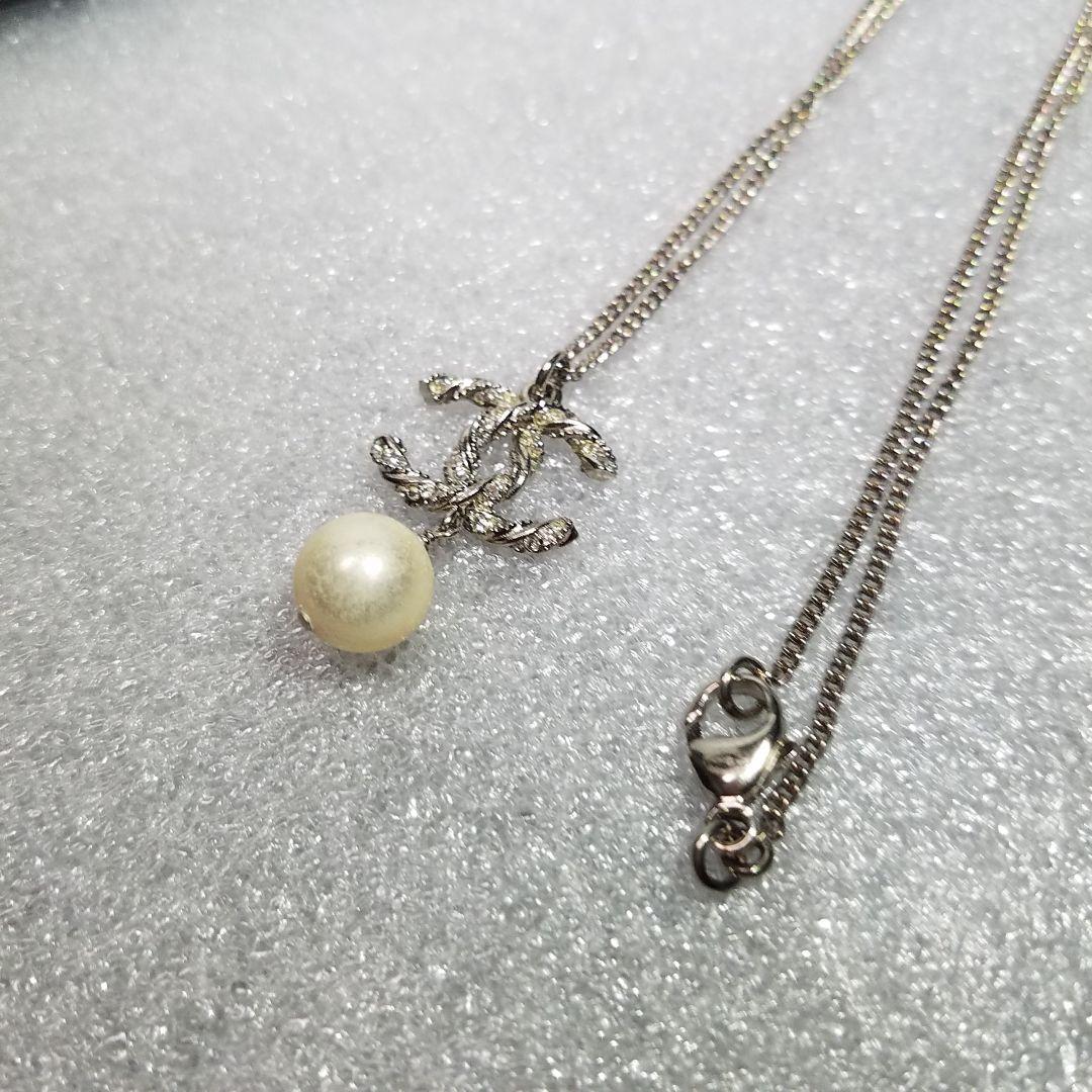 【美品・正規品】CHANEL ネックレス ココマーク パール ラインストーン