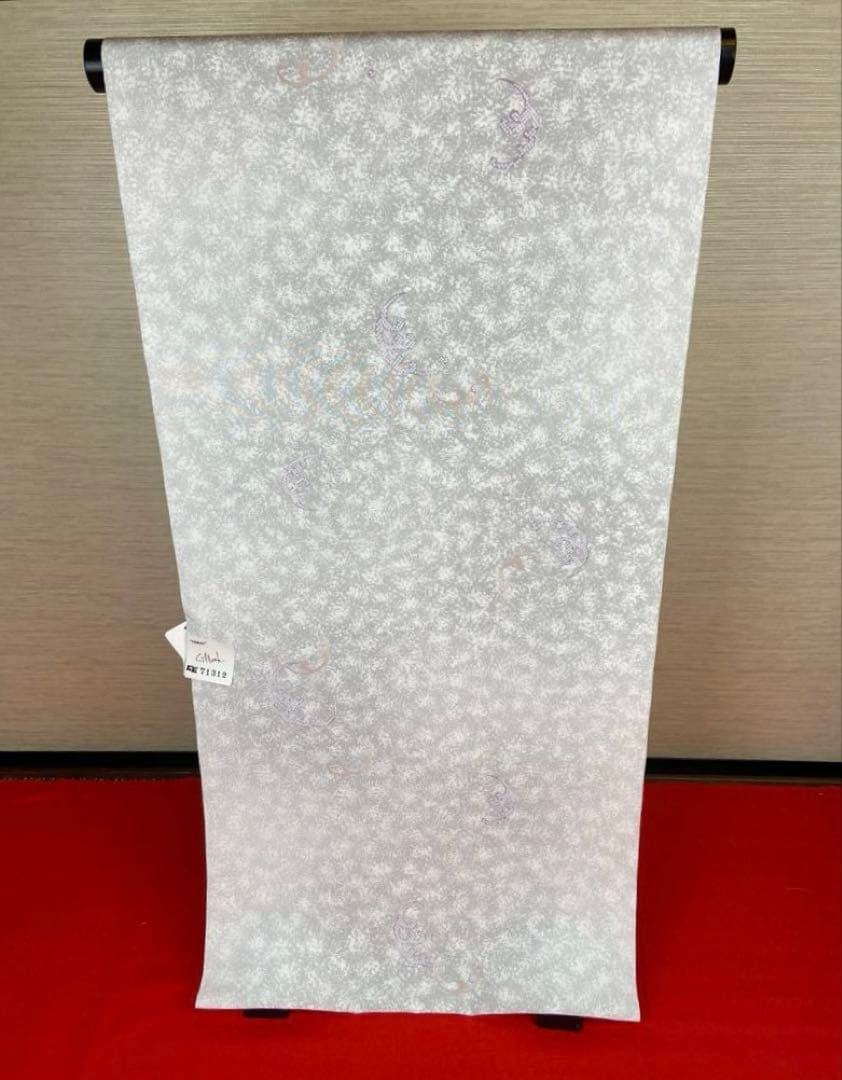 三*9様 新品 東レ シルック 着尺 375 反物 グレー ちりめん ポリエステ