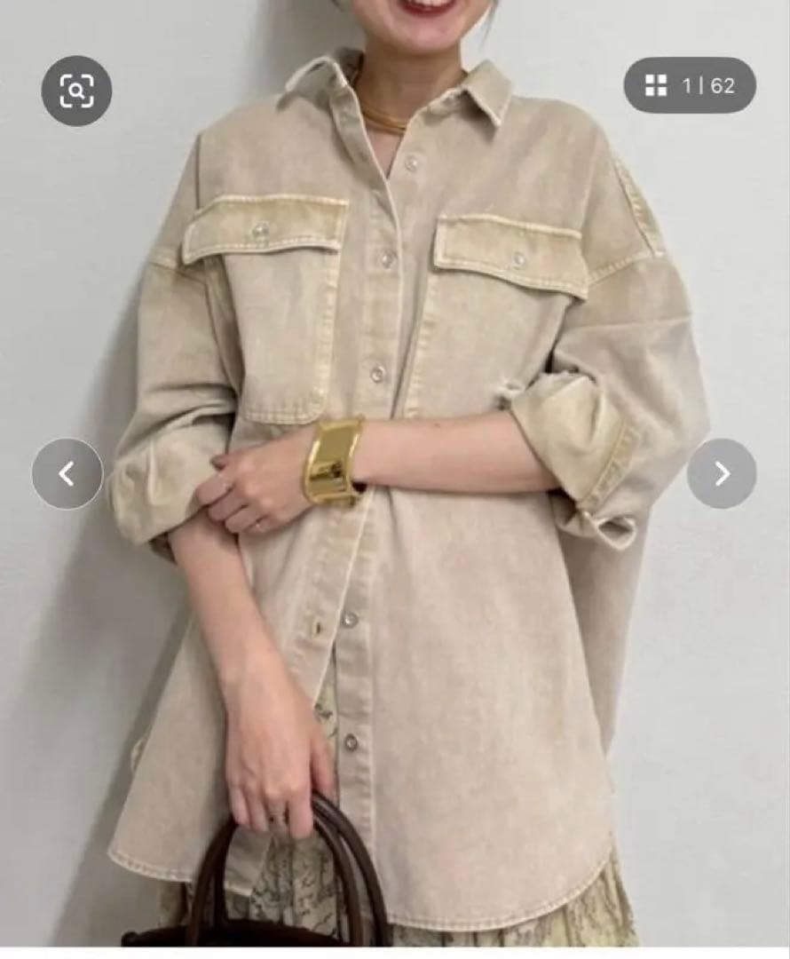 【未使用新品】LOUNGEDRESS オーバーサイズ デニムシャツ