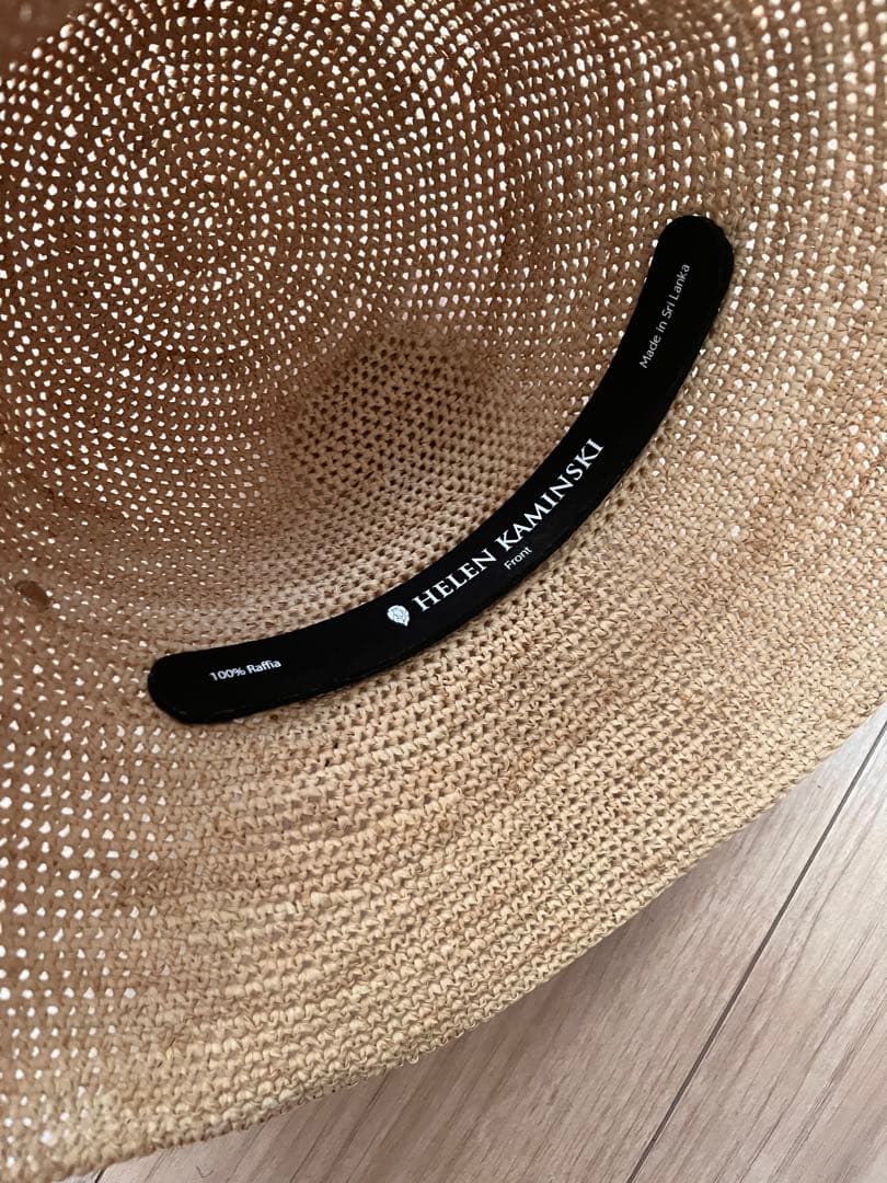 HELEN KAMINSKI 麦わら帽子 100%ラフィア ベージュ