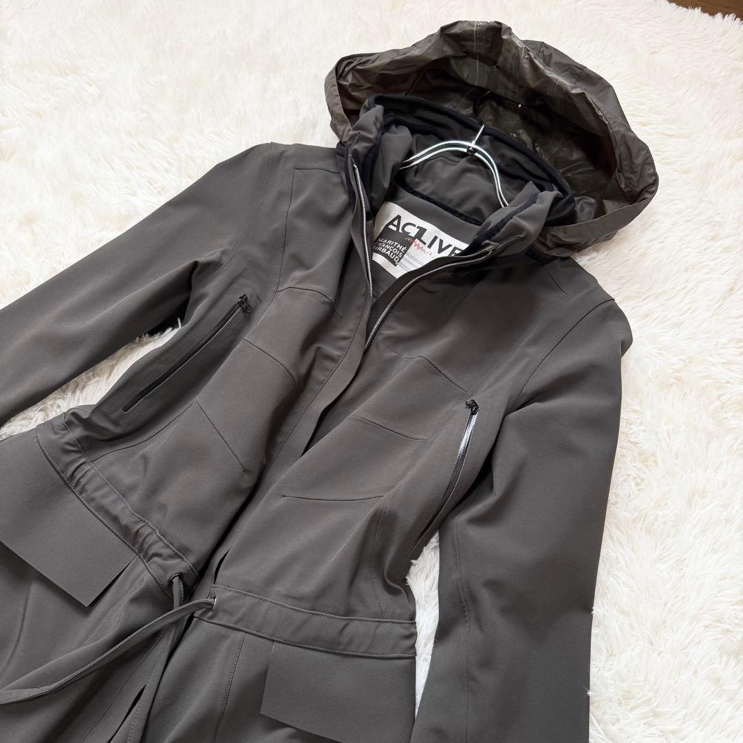 未使用級★マリテフランソワジルボー ミリタリー フーデットコート Y2K