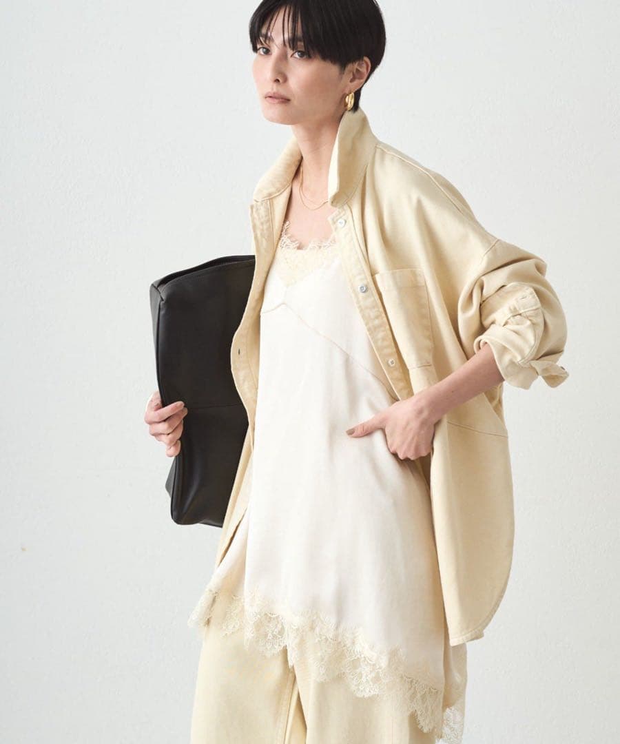 【完売 新品】Loungedressラウンジドレス　レースキャミ ホワイト