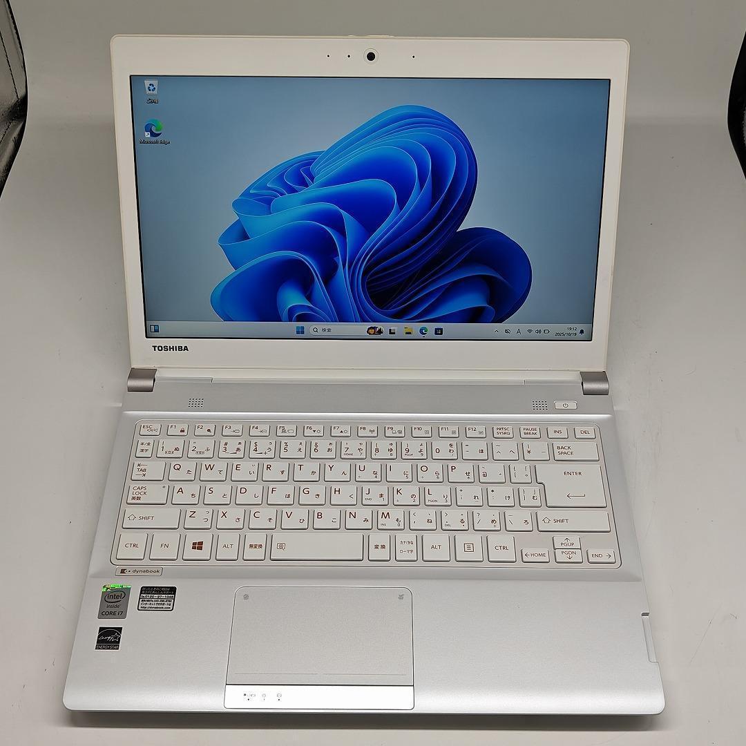 【東芝】R73 高性能i7 SSD256GB 16GB オフィス付きノートPC