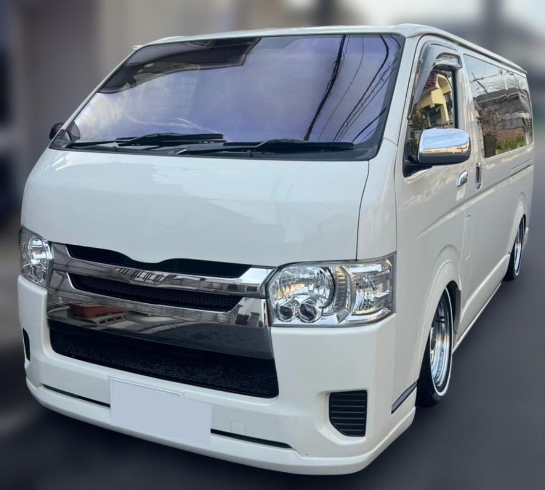 ハイエース200系ナロー純正ボンネットスムージング加工塗装。引き取り限定