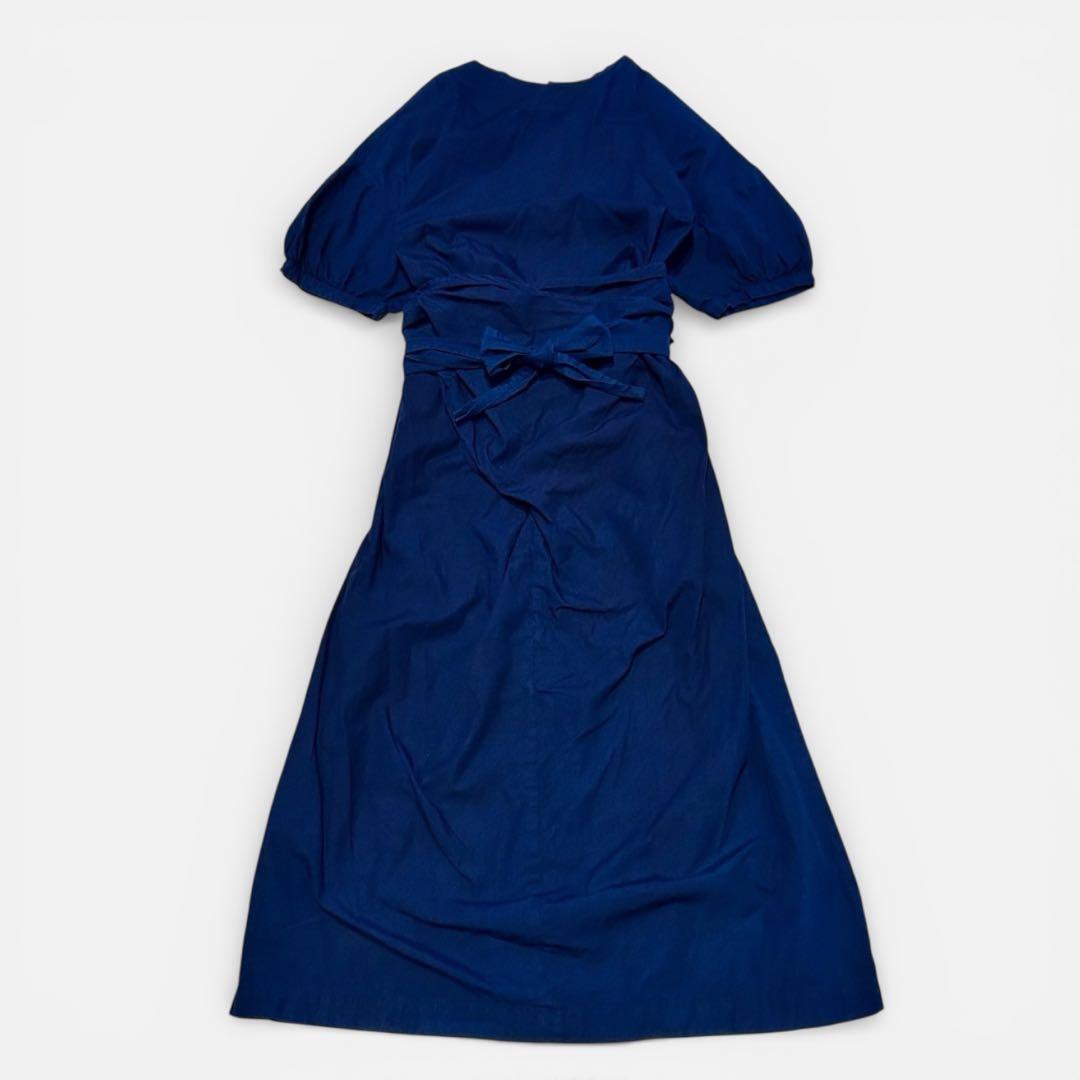 コズミックワンダー 琉球藍藍染 オーガニックコットンラップロングワンピース