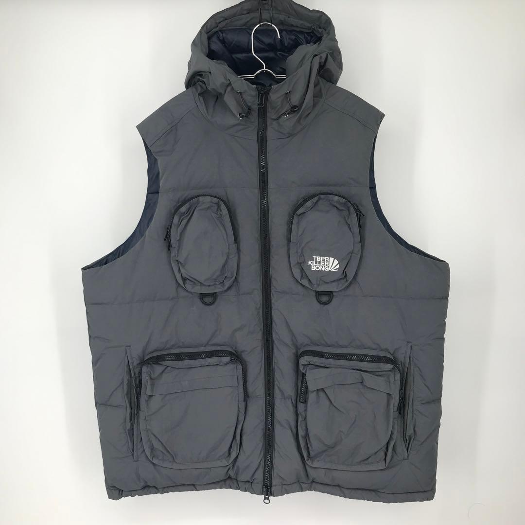 タイトブース×キラーボム　ダウンベスト　L　グレー　上野伸平