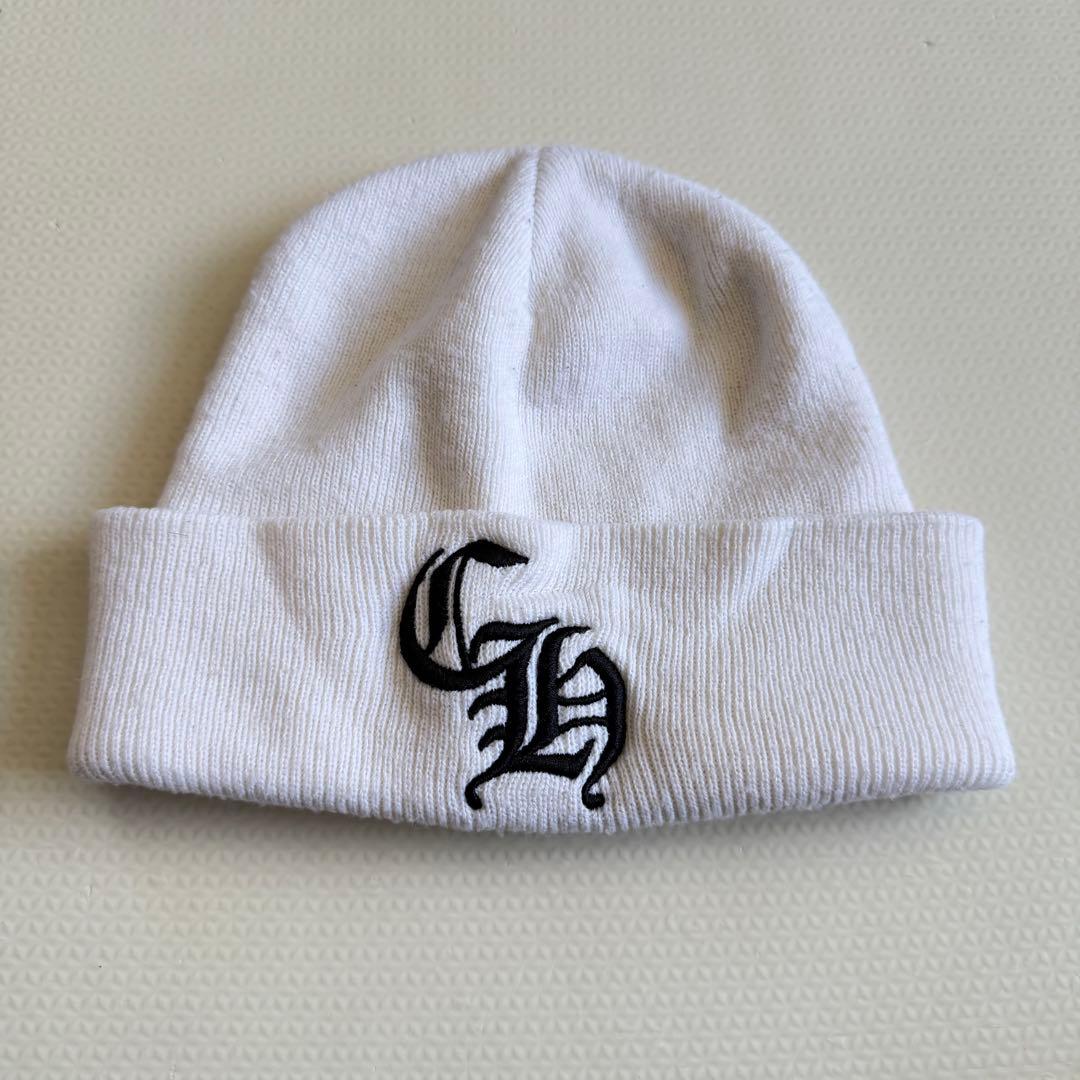 CHROME HEARTS クロムハーツ ビーニー ニット帽 ホワイト 白