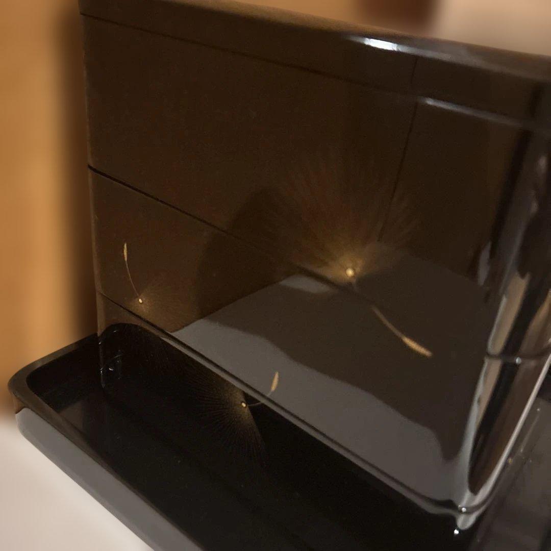 輪島塗 三段重 黒呂色 飛花沈金　小西啓介作　重箱 木箱付 お正月/祝膳