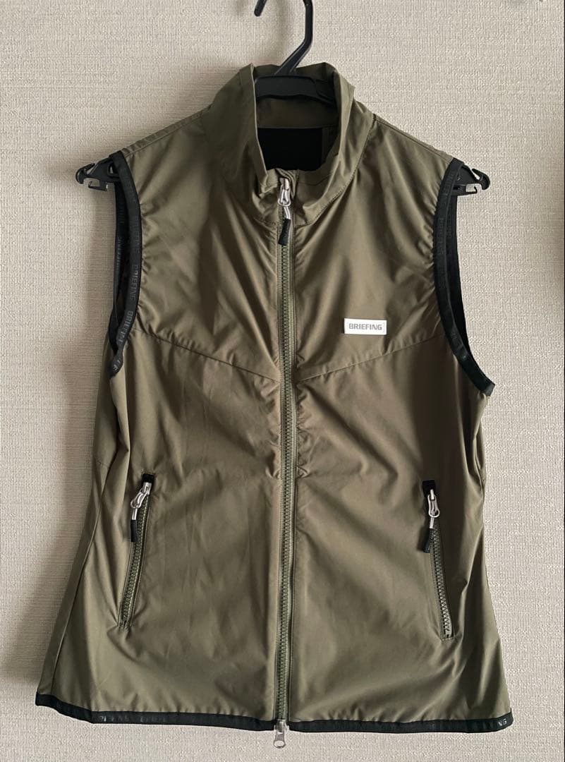 ブリーフィング　ジップ　ベスト　カーキ　レディース　M