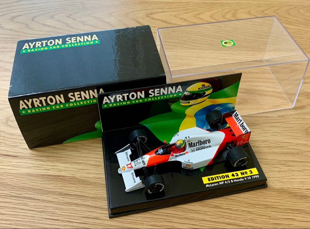 ◼︎クマ ミニチャンプス マクラーレン MP4/5 A.セナ マルボロ仕様