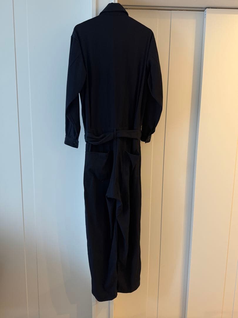 【超美品】Comoli ダークネイビー ウールギャバ オールインワン