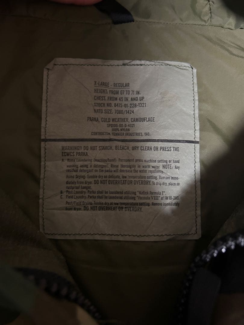 ジャケット・アウター ECWCS Gen1 GORE-TEX PARKA