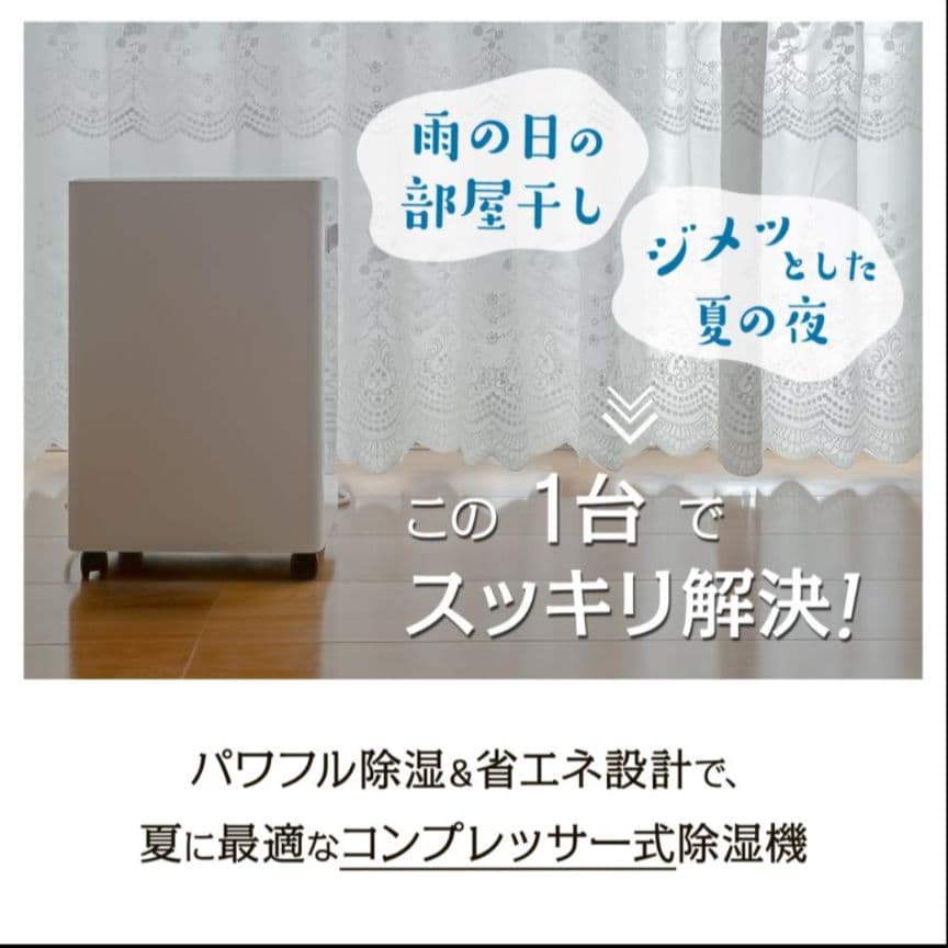 除湿機 衣類乾燥 小型 家庭用 コンプレッサー式 パワフル除湿 強力除湿