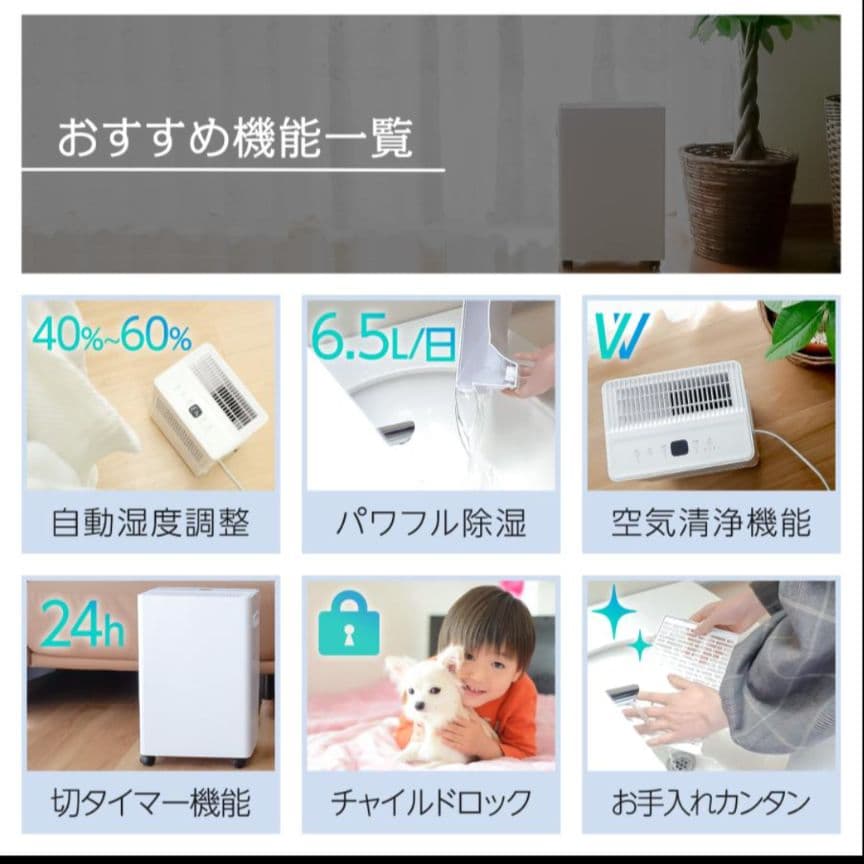 除湿機 衣類乾燥 小型 家庭用 コンプレッサー式 パワフル除湿 強力除湿