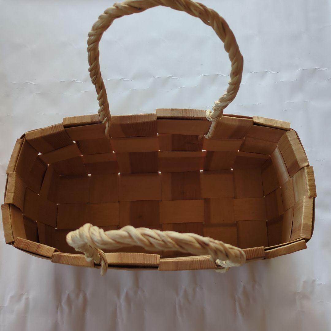 エストニア製長方形バスケット 北欧　カゴアミドリ