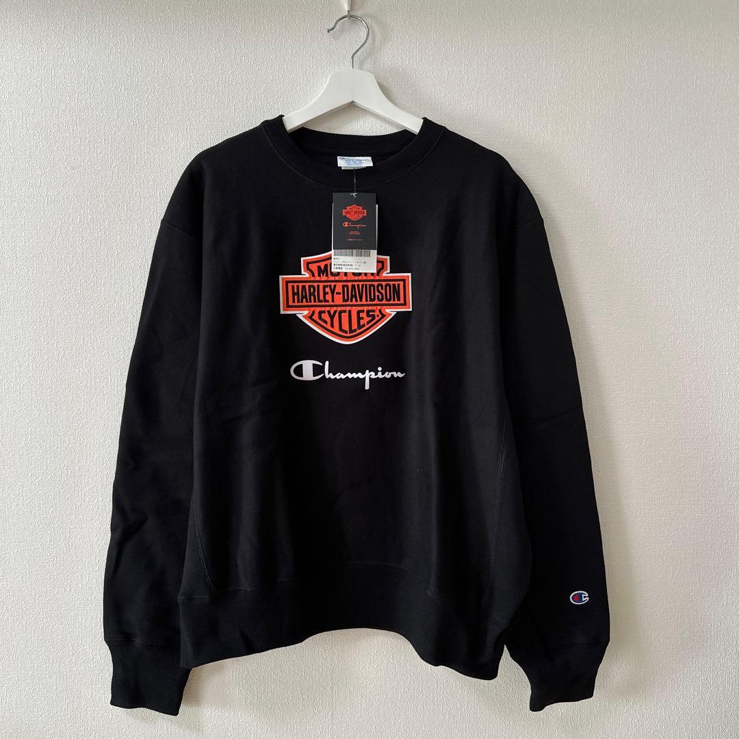 Champion × Harley-Davidson ハーレー スウェット M