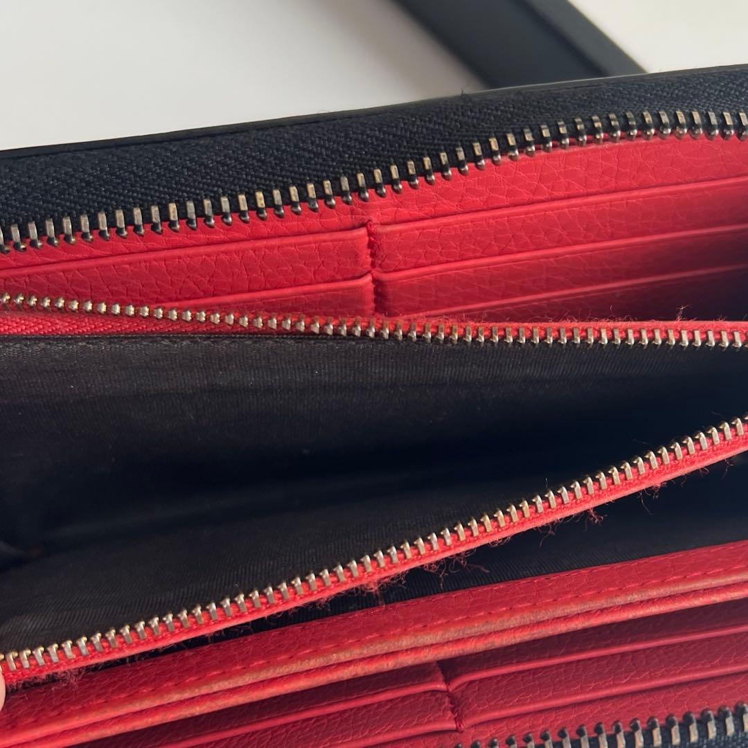 47 美品 GUCCI グッチ SOHO 長財布 ラウンドファスナー