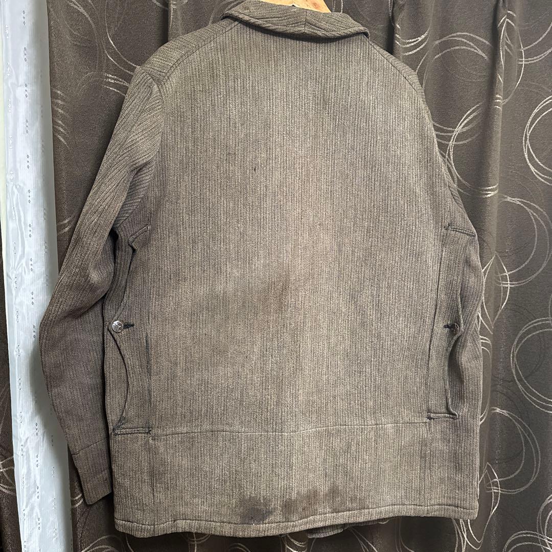 50s動物ボタン フレンチハンティングジャケット コットンピケ