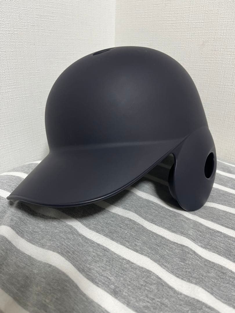 ミズノ 軟式用ヘルメット　片耳　ネイビー　O