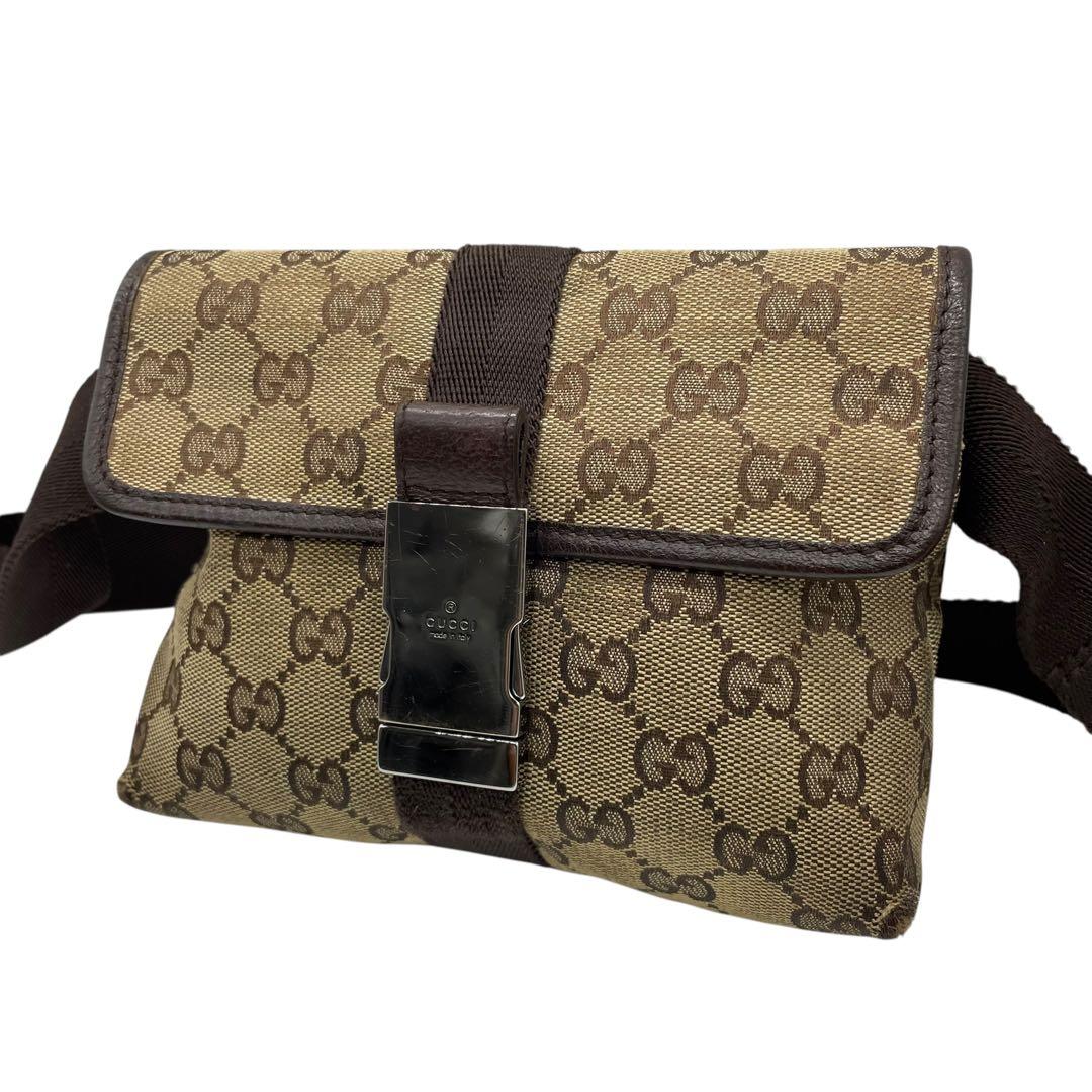 GUCCI ウエストポーチ GG キャンバス w5