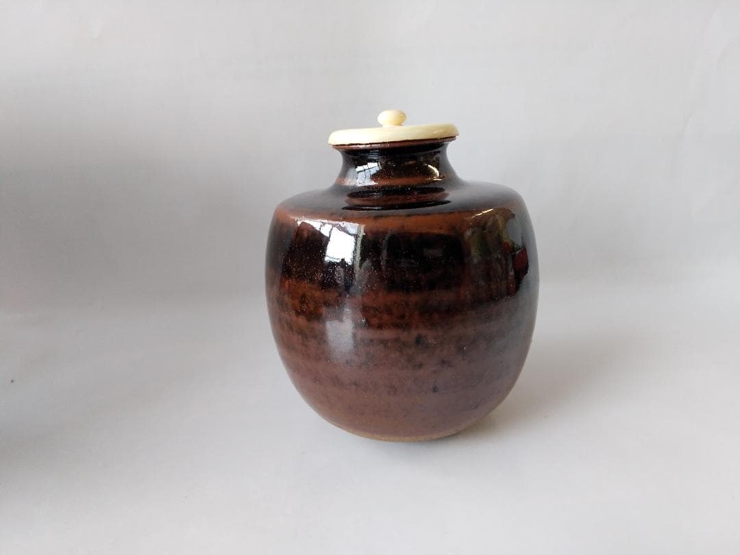 松本鉄山 松本鐵山 大名物写 本能寺文琳茶入 仕覆 朝倉間道 共箱 茶道具 新品