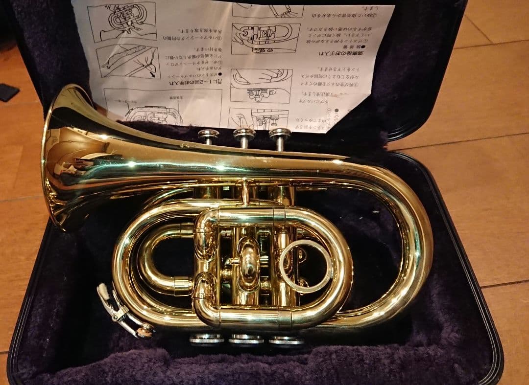 J.マイケル ポケットトランペット 純正ハードケース付き