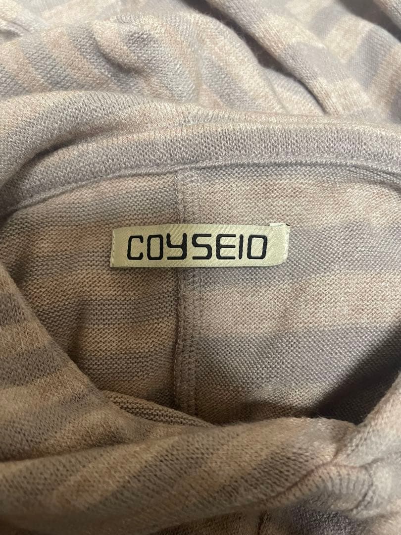 トップス coyseio mixed stripe hoodie purple