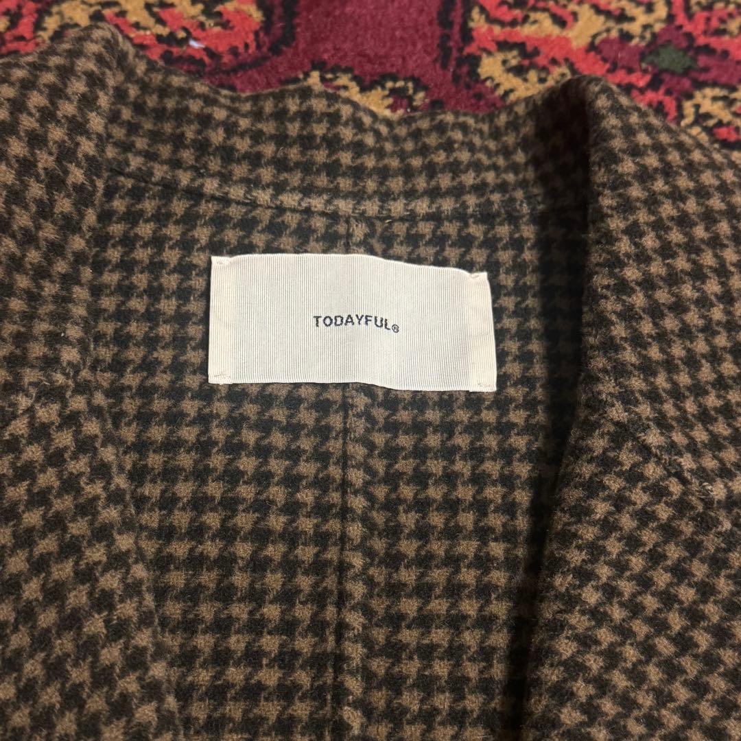 【即購入可】TODAYFULウールチェックジャケット 38サイズ