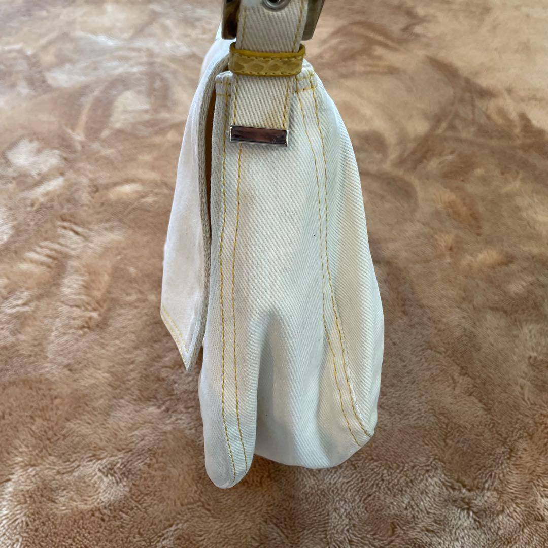 ド*ロ様 フェンディ　デニム×パイソン　マンマバケット　ハンドバッグ