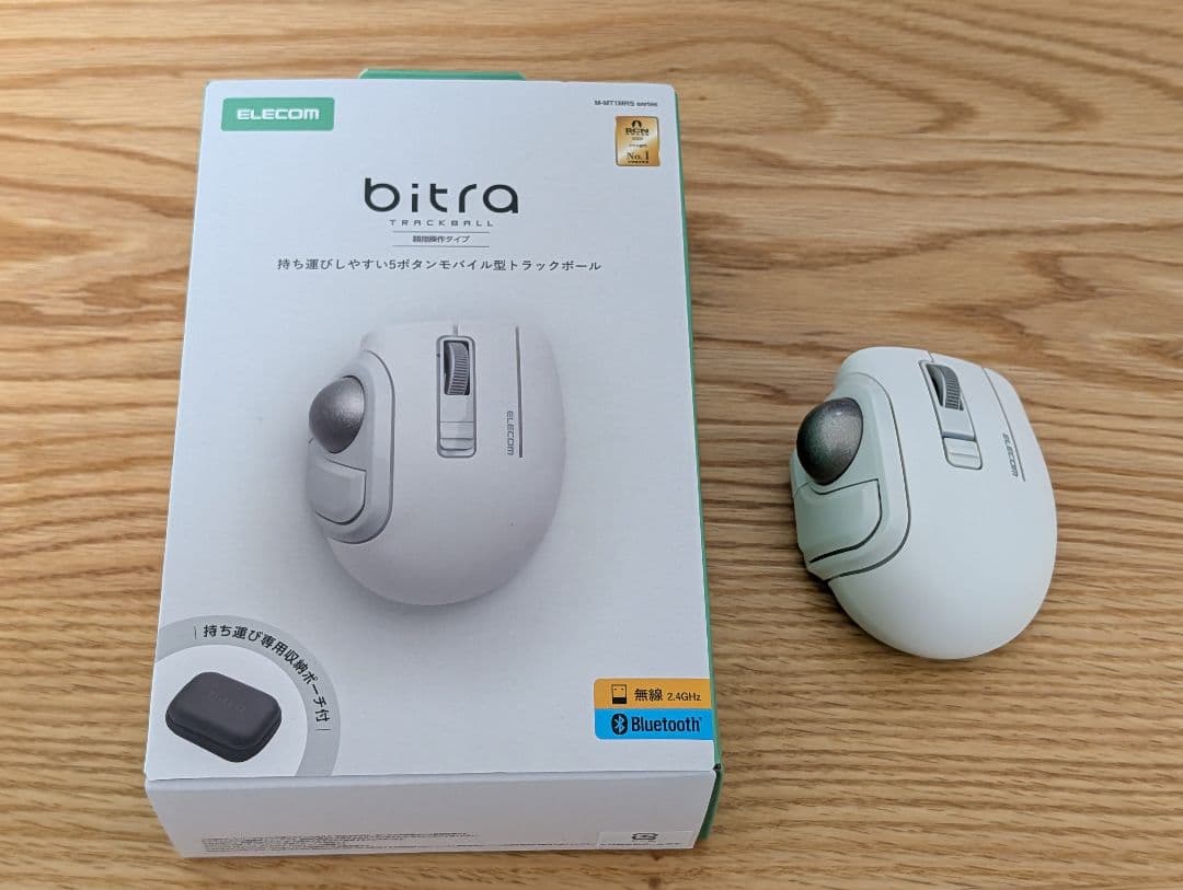 エレコム トラックボール bitra 白 M-MT1MRSWH ワイヤレス