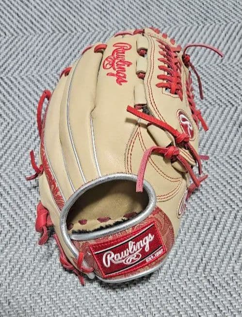 Rawlings 軟式グローブ ベージュ/赤