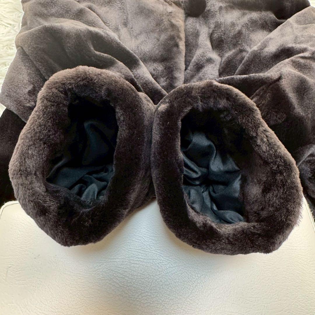 最高級 サガミンク シェアードミンク コート ロング丈 銀タグ ダークブラウン