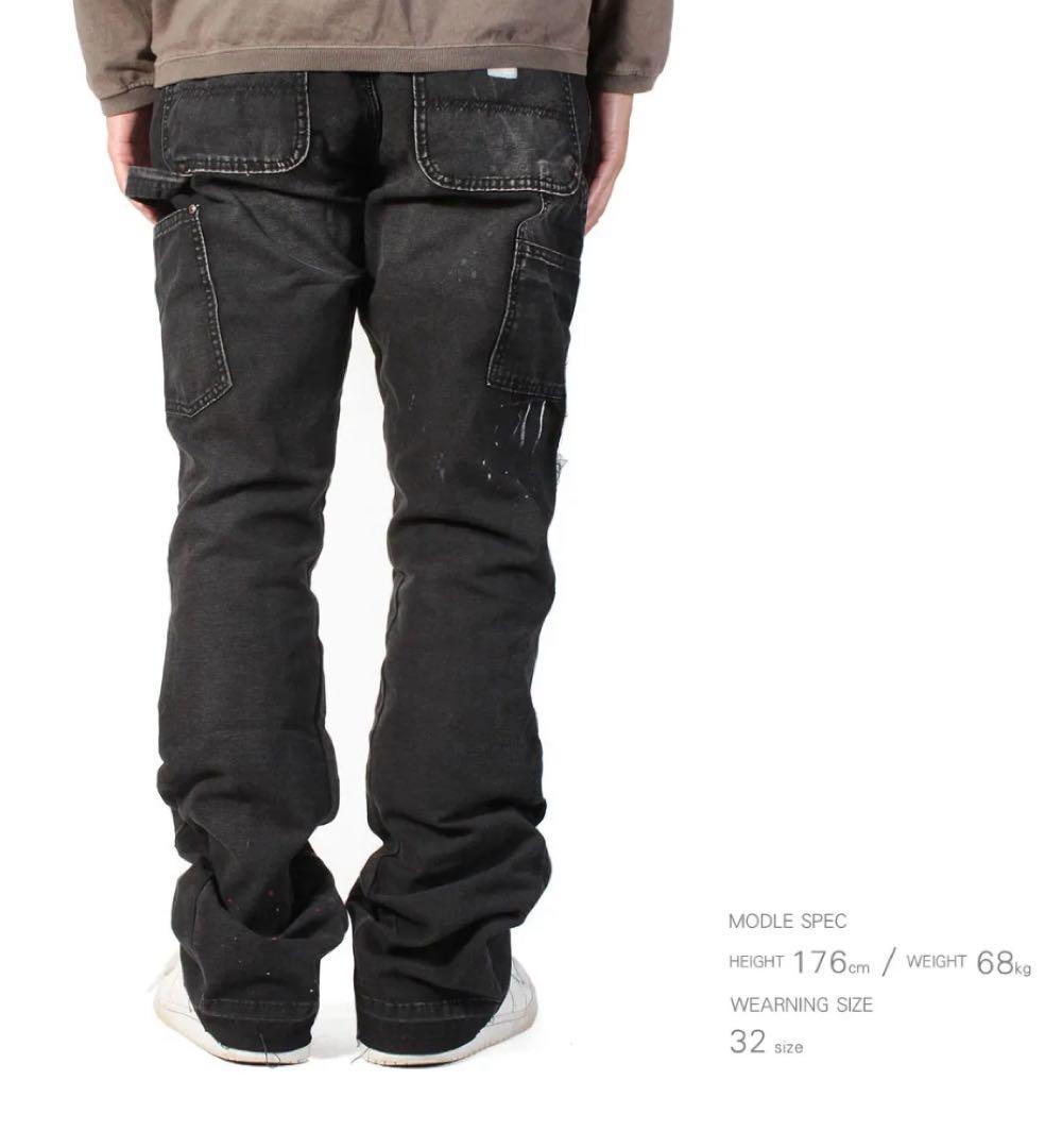 パンツ [mnml] B243 Flare Denim Black W30