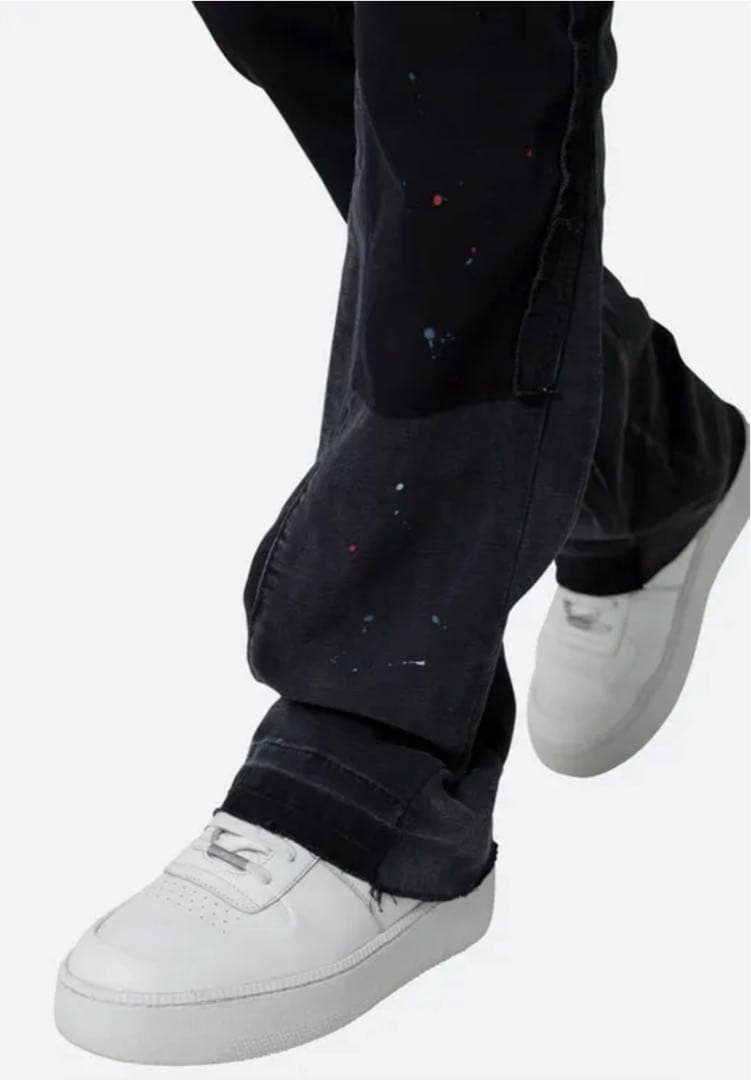 パンツ [mnml] B243 Flare Denim Black W30