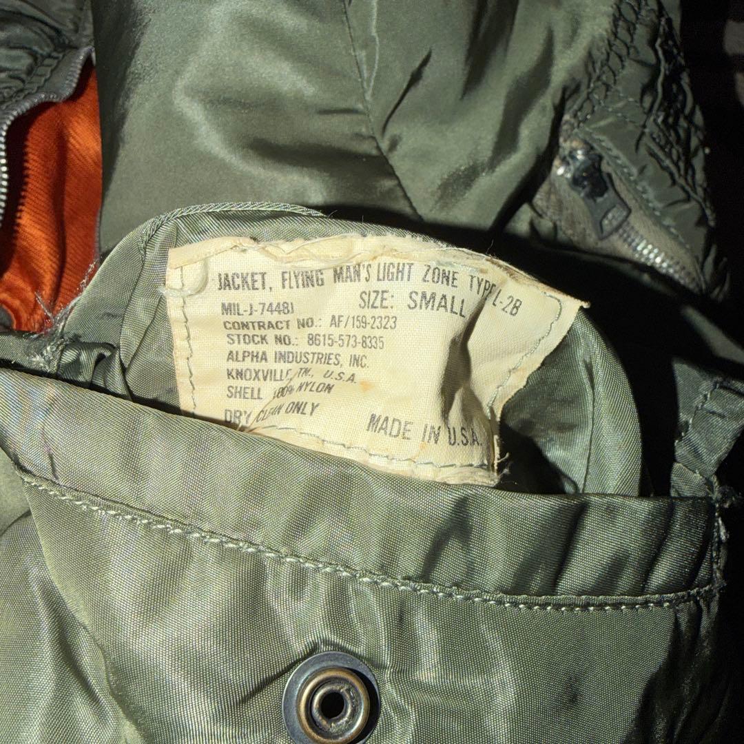 70s L-2B フライトジャケット usa製 40sバッチ付