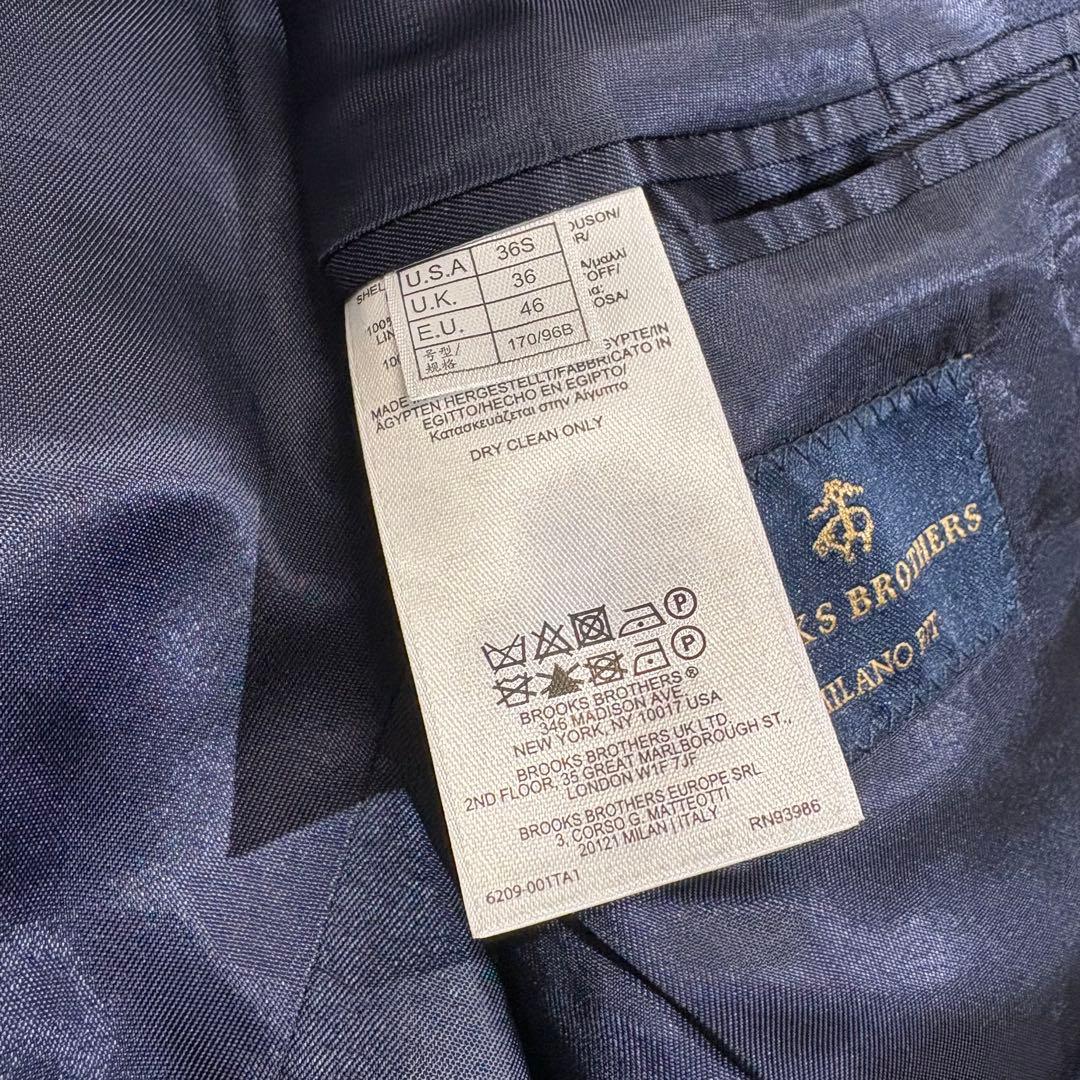 Brooks Brothers 紺ブレザー金ボタンTollegno MILANO